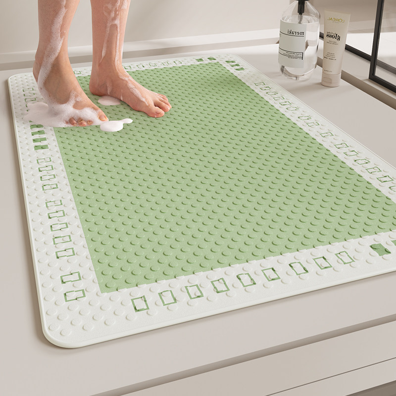 浴室简约防滑地垫卫生间厕所防摔脚垫淋浴房洗澡吸盘按摩搓脚垫子