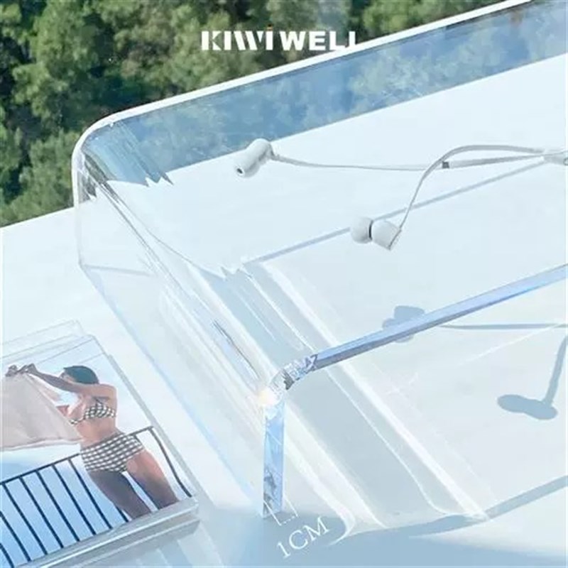 ins风透明亚克力增高架桌面u形置物架宿舍电脑手机收纳架加厚隔板