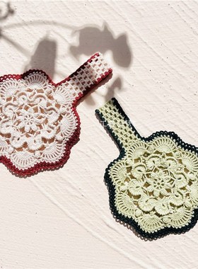 工喜手工香荷立体镂空香袋材料包 端午防蚊香包囊diy钩针蕾丝