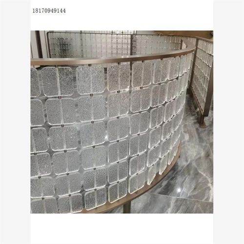 屏风隔断客厅酒店玄关简约水晶玻璃定制装饰双面纹路不锈钢亚克力