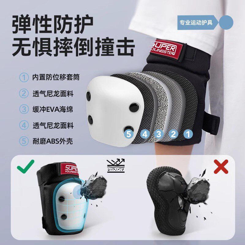 专业滑板护具成人轮滑旱冰滑冰护膝护肘套装儿童自行车骑行头盔男
