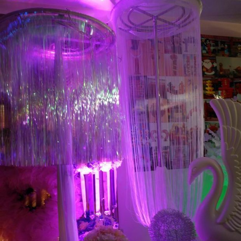 主题婚礼布置吊顶圆环架子婚庆丝带路引亮带线帘装饰路引流苏圆环