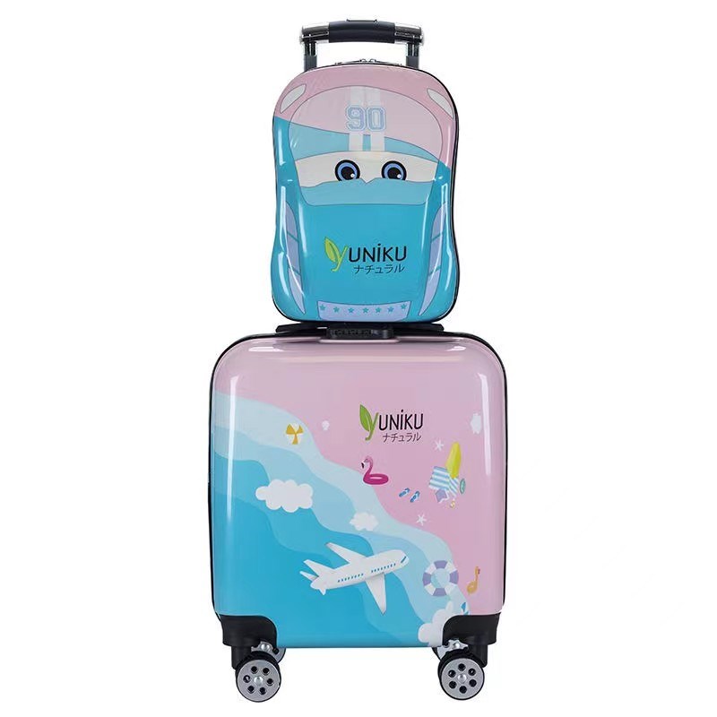18寸卡通儿童行李箱男孩可坐骑拉杆箱汽车小学生旅行箱登机箱礼品