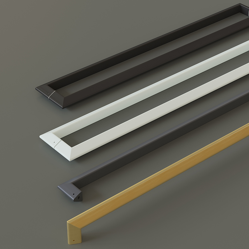 简约现代加厚不锈钢推拉玻璃大门拉手店面包间双开实木门把手黑色