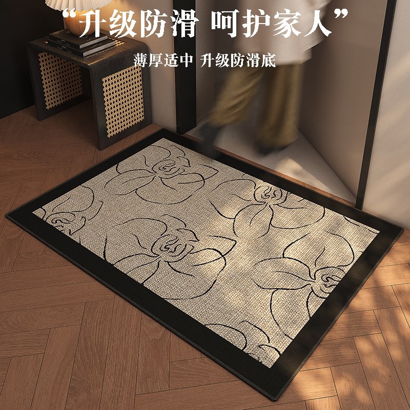 入户门垫高级中古风门口玄关客厅进门脚垫可裁剪定制防滑耐磨地垫