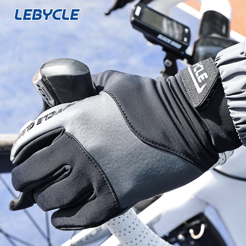 山地公路自行车冬季骑行手套减震防滑全指加绒防风保暖骑车手套