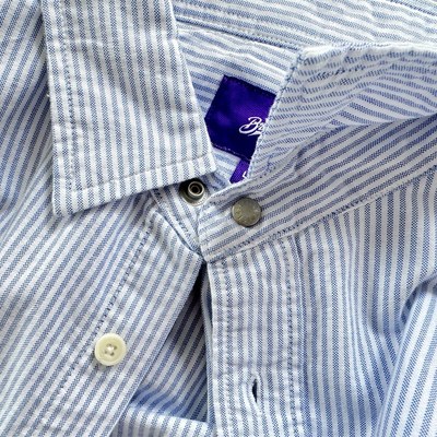 3359帅的掉渣!牛津纺竖条纹衬衫男宽松 圆下摆阔版长袖衬衫