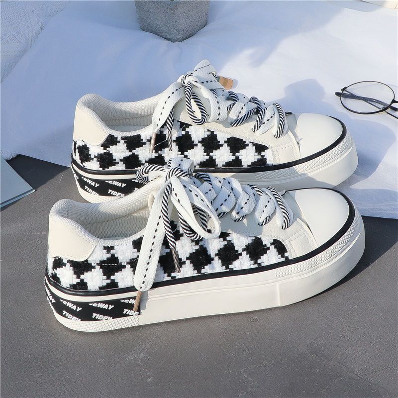 帆布鞋女夏秋透气小众设计感潮G鞋子学生百搭小白鞋板鞋