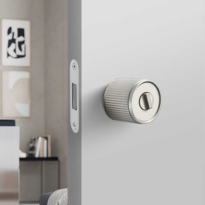 极简圆球形门锁卧室磁吸静音房间门把手家用生态简约室内木门锁具