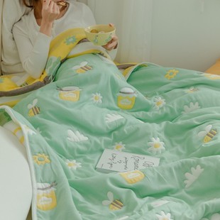 全棉十层纱布毛巾被加厚纯棉儿童夏被单双人夏凉被空调盖毯薄被子