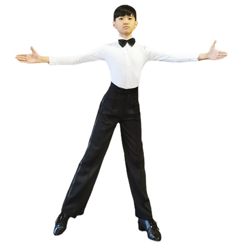 舞69拉丁舞表演服男孩规定服男生少儿拉丁比赛服男童舞蹈标服