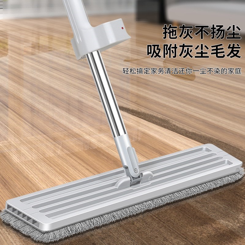 家用懒人刮水拖把大号平板拖把地板挤水平推干湿两用地拖