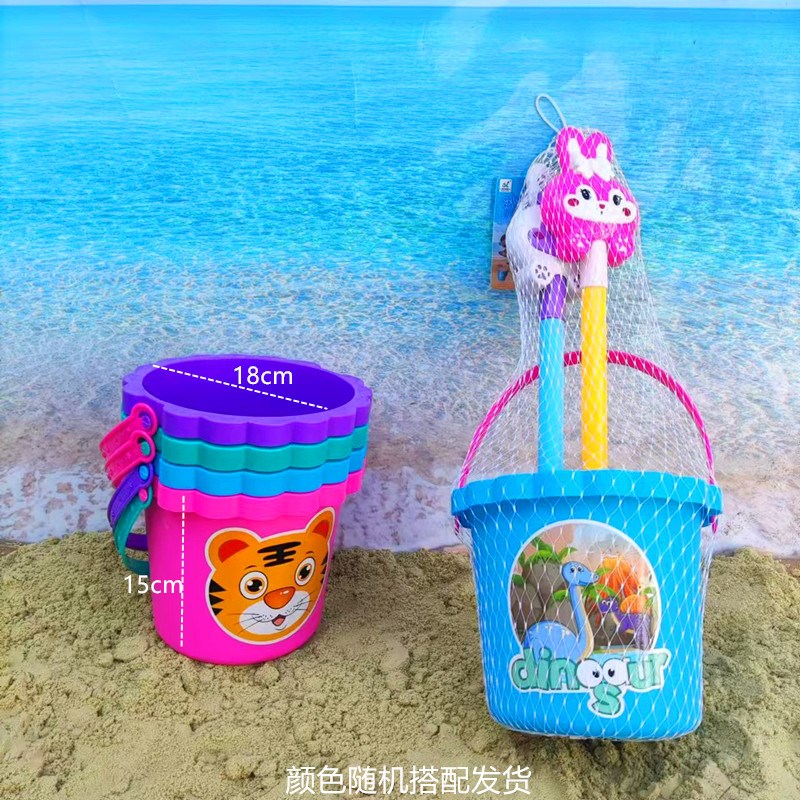 儿童沙滩玩具铲子和桶套装加厚玩沙挖沙工具海边公园摆摊塑料小桶