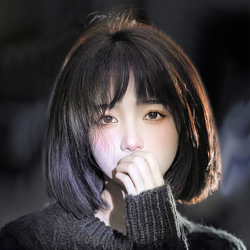 假发真发全真人发女短发新款时尚波波头整顶自然减龄女长发全头套