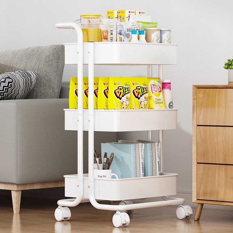 三层全金属置物架手推车防锈烤漆厨房客厅卫生间浴室储物收纳落地