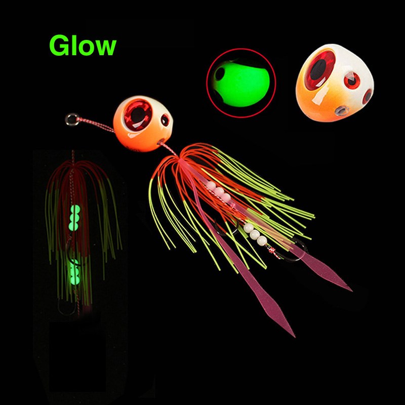 炎月饵铁板饵真鲷鲈鱼海钓路亚胡须佬夜光游动丸船钓石斑刀鱼章红