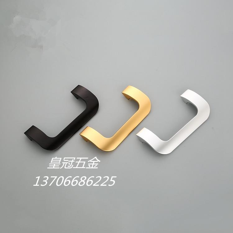 玻璃门新款立帆黑色铝合立帆帆简约大门拉手210孔距移门推拉把手