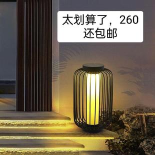 新中式防水户外草坪灯庭院过道灯别墅花园景观灯中式灯笼落地灯