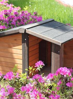 户外室外实木狗屋防雨大中型小型狗窝狗舍庭院别墅防晒通用防水