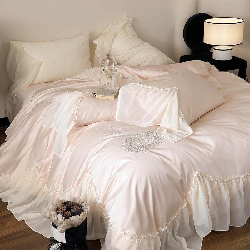 法式公主风100S贡缎长绒棉全棉四件套花边刺绣纯棉床上被套床单,机械设备,其他机械设备,淘宝优惠券,粉丝福利购,淘宝优惠卷