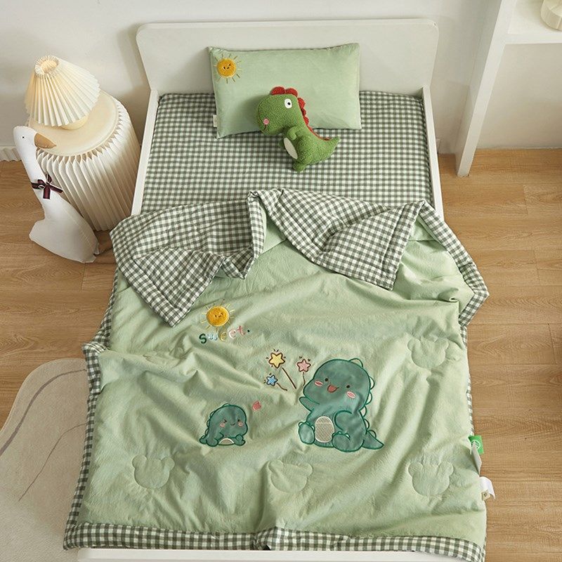 儿童幼儿园三件套纯棉空调被婴儿夏被全棉M可水洗机洗夏凉a类被芯