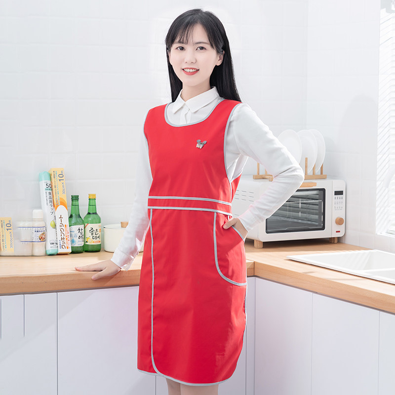 围裙时尚厨房家用防水防油可爱韩版女定制工作罩衣薄款夏天反穿衣