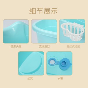 立霸儿童洗澡桶宝宝洗澡盆带盖婴幼儿泡澡桶浴桶超加大号可坐浴盆