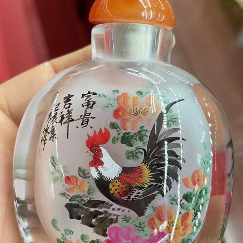 造晶内画鼻烟壶秋实