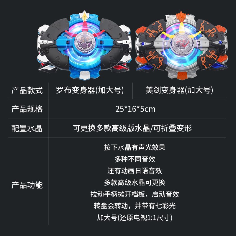 罗布召唤器变身器玩具变形套装萝卜水晶布鲁罗索回旋闪光头镖组合