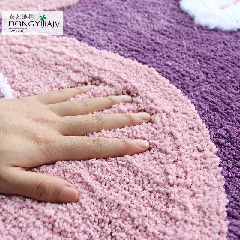 简约加厚圆形地毯电脑椅垫卧室地垫吊篮垫子防滑脚垫转椅圆形毯子