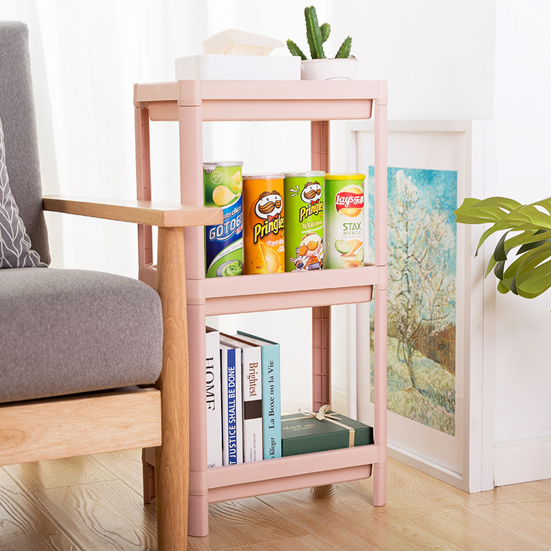 浴室置物架厨房夹缝收纳架多功能浴室用品落地多层塑料收纳架