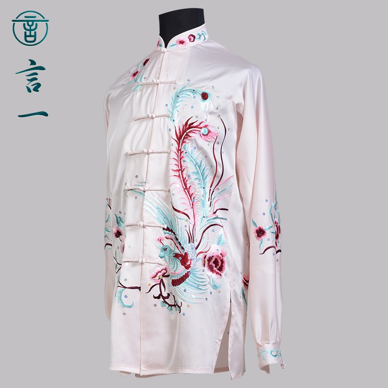 太极服刺绣龙男女练功服武术服团体表演比赛服演出晨练服