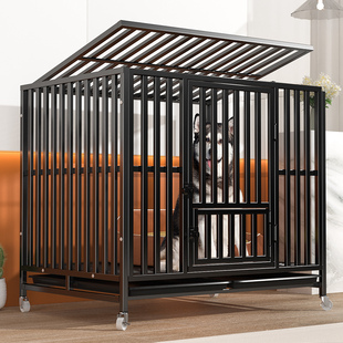 耐咬狗笼子大型犬中型犬室内带厕所柯基小型犬宠可折叠宠物笼金毛