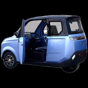 金城倒三轮电动车全封闭可上牌小型家用女士油电两用电动三轮车