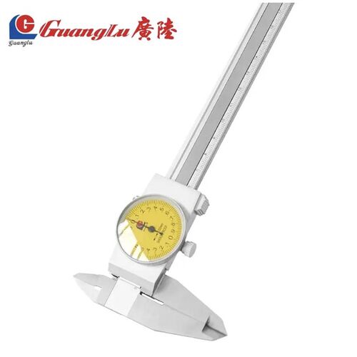 新款广陆带表卡尺0-150/20s0/300 精度0.01/0.02 抗震质检检测专