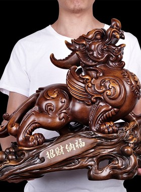 高档L貔貅摆件一对招财聚财乔迁开业礼品u客厅办公室家居酒柜装饰