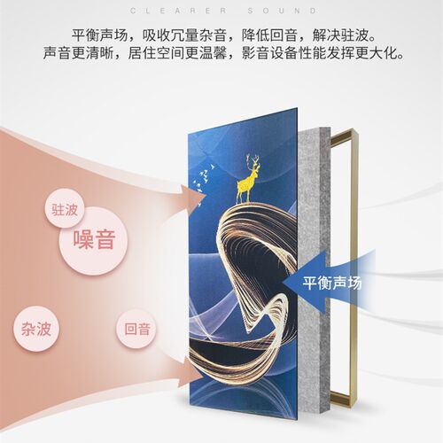 吸音画挂画 客厅卧室儿童房玄关声学吸音挂画装饰画 背景墙吸音画