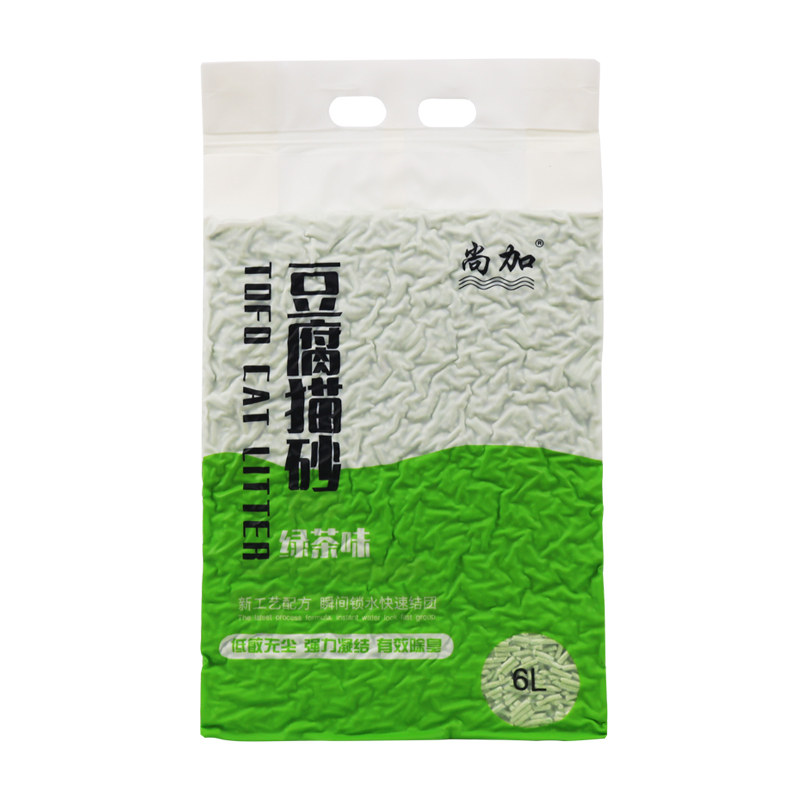 尚加豆腐猫砂绿茶味除臭结团猫沙低尘4袋装近10公斤20斤可冲厕所