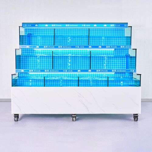 海鲜池商用制冷恒温一体式移动鱼缸淡水海水双温双控海鲜池贝类池
