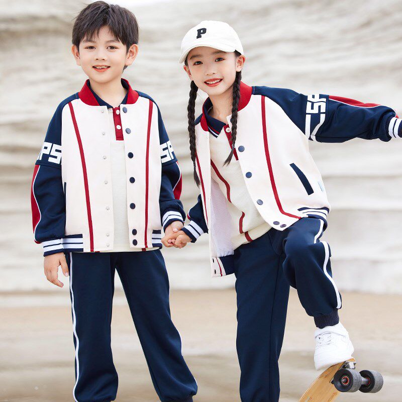 幼儿园园服春秋夏装儿童校服套装小学生班服三件套运动英伦棒球服