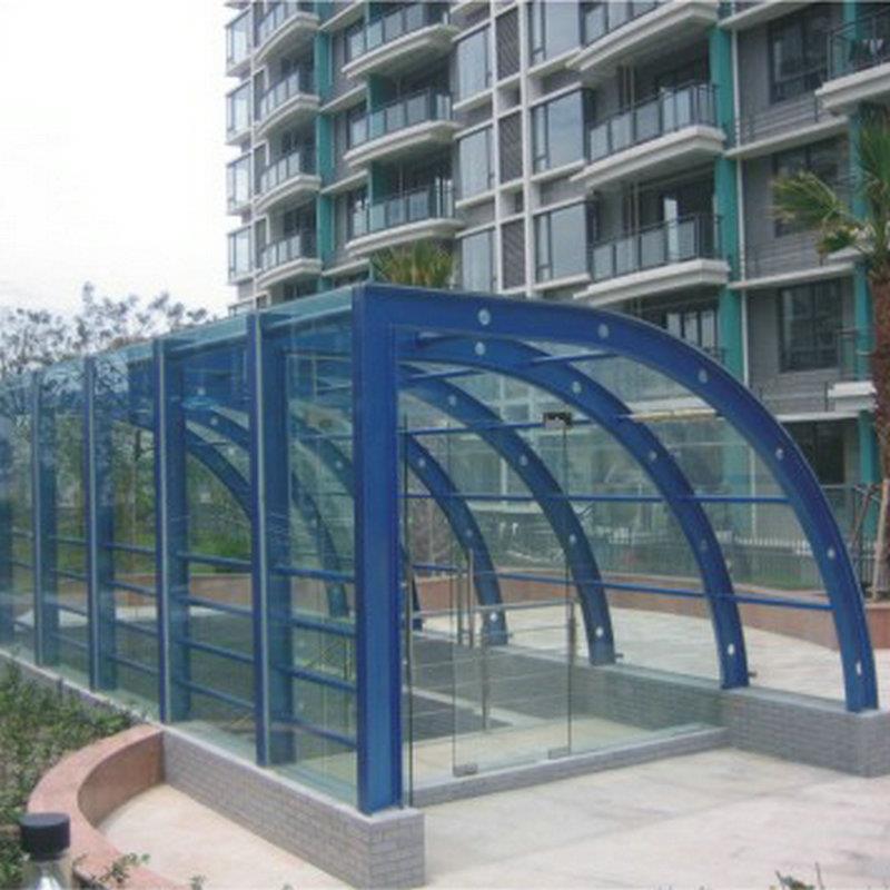 厂家供应钢结构雨棚、门头雨棚、自行车阳光棚