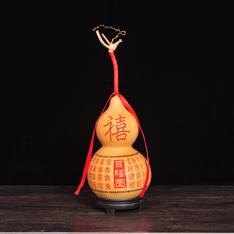 天然雕刻葫芦家居客厅大葫芦摆件卧室小葫芦挂件天然葫芦摆件挂件