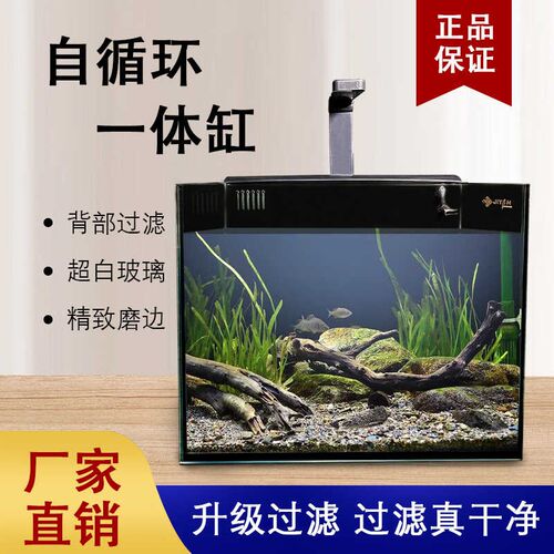 超白缸金晶侧滤背滤玻璃鱼缸开放式生态造景水草缸海缸