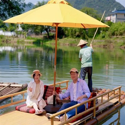 PVC竹筏塑料竹排船景区网红打开旅游观光表演电动竹筏上架可拆卸