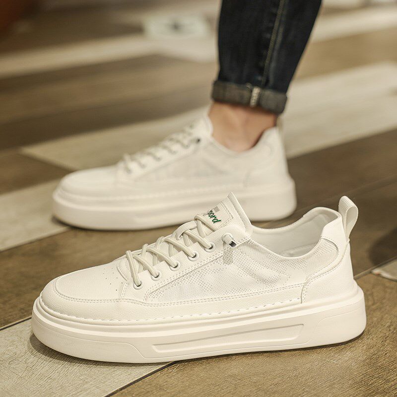 一脚蹬男鞋2025新款春季软底轻便休闲工作板鞋潮流百搭运动小白鞋