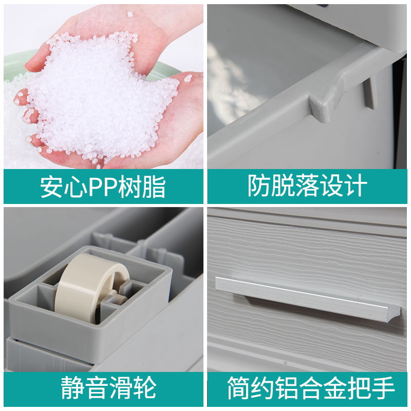 48/58CM宝宝抽屉式收纳柜婴儿衣柜欧式床头整理储物箱塑料五斗柜