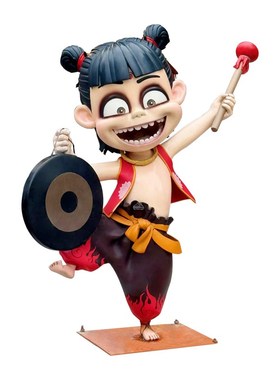 哪吒魔童玻璃钢雕塑敖丙人物模型商场落地户外美陈景区装饰大摆件