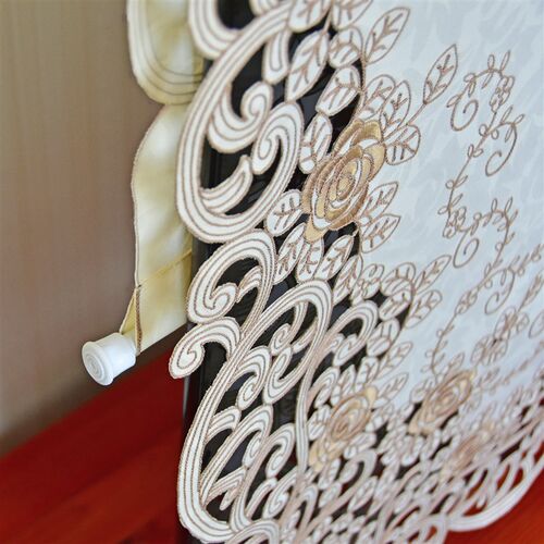 电视机盖巾液晶电视机防尘罩55寸60寸65寸刺绣布艺台式挂式曲屏