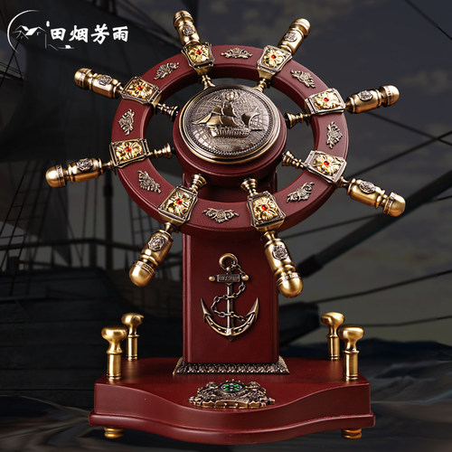 领航舵手船d舵摆件公司老板办公室装饰送领导高档乔迁庆典商务送