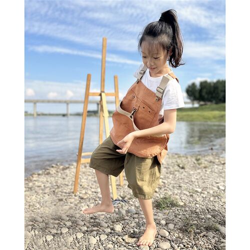 儿童围裙简约成人罩衣防污幼儿园活动班服美术画画亲子定制印logo